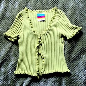 UNIF green button blouse